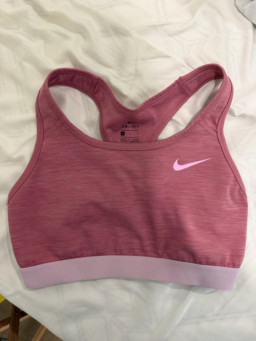Nike Rose Pink Racerback Dri-FIT Sports Bra